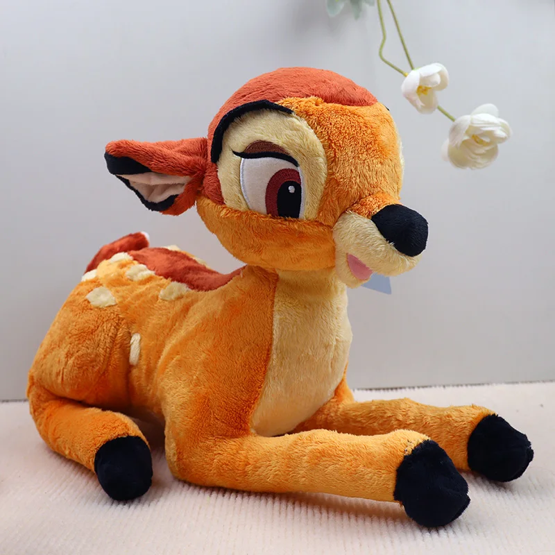 

Lying Bambi Deer Plush Toys Kawaii Cartoon Sleeping Animal Soft Stuffed Pillow Anime Plushies Doll 35cm Birthday Gifts For Kids