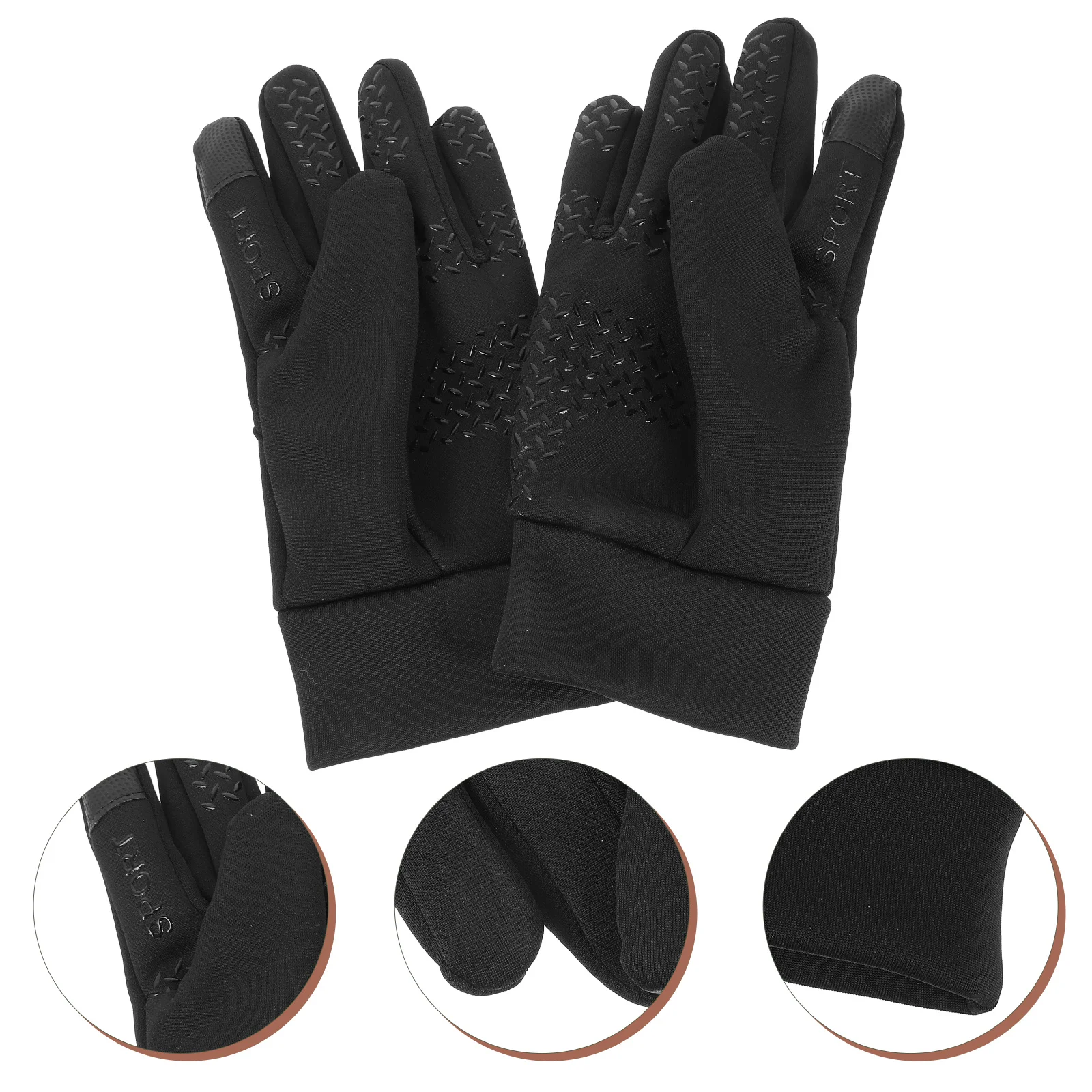 

1Pair Windproof Waterproof Gloves Mens Touchscreen Cycling Skiing Winter Gloves for Cold Weather Running Fitness