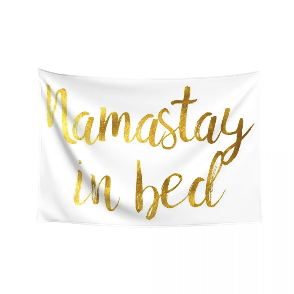 

Namastay in Bed Gold Tapestry Wall Hanging Room Design House Decor Tapestry
