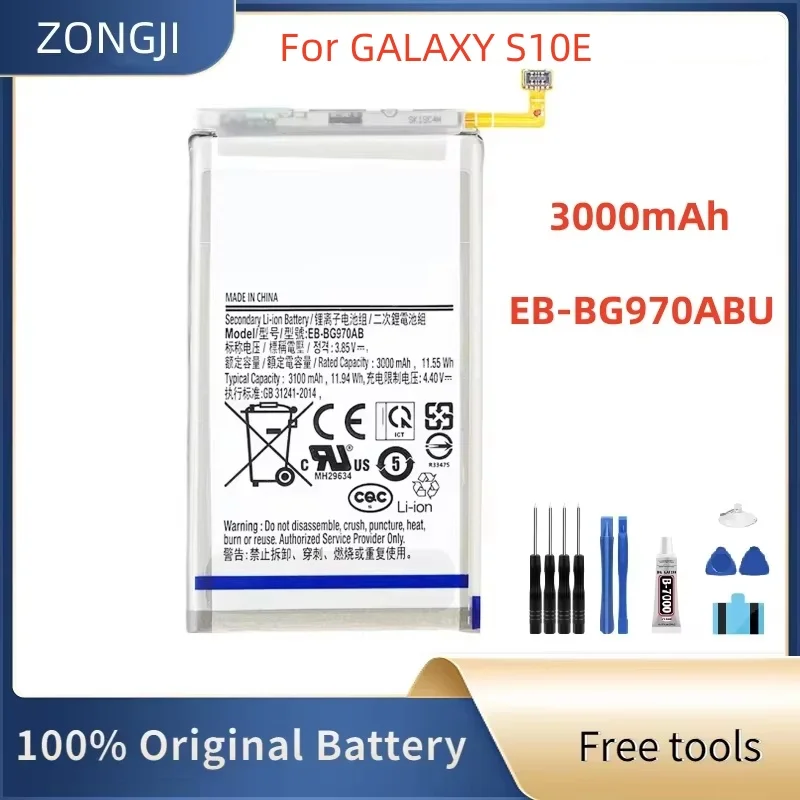 

Новый аккумулятор EB-BG970ABU для GALAXY S10E G970, запасная часть, емкость аккумуляторов для телефона + инструмент