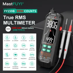 MASTFUYI Auto-Ranging 9999 Counts Digital Multimeter with NCV, True RMS & Breakpoint Finder, Temperature, USB Recharge & Safety