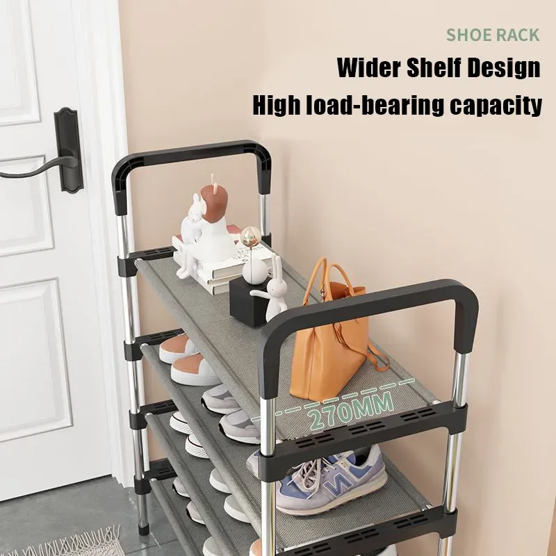 Simple Shoe Rack Metal Shoe Shelf Living Room Space Saving Shoes Organizer Stand Holder Shoes Storage Organizer Shelf