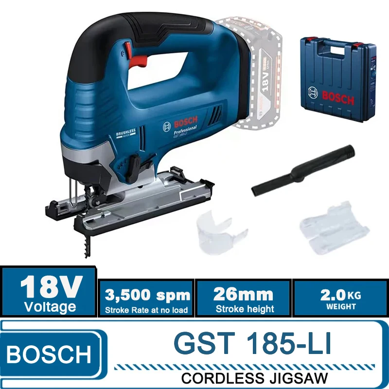 BOSCH GST 185-LI Brushless 18V 26mm 3500SPM Cordless Jigsaw