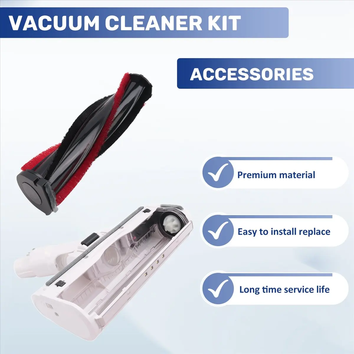 AA26P For Xiaomi K10/G10 Xiaomi 1C/Dreame V8/V9B/V9P/G9 Vacuum Cleaner Electric Floor Brush Head LED Light Cleaning Brush