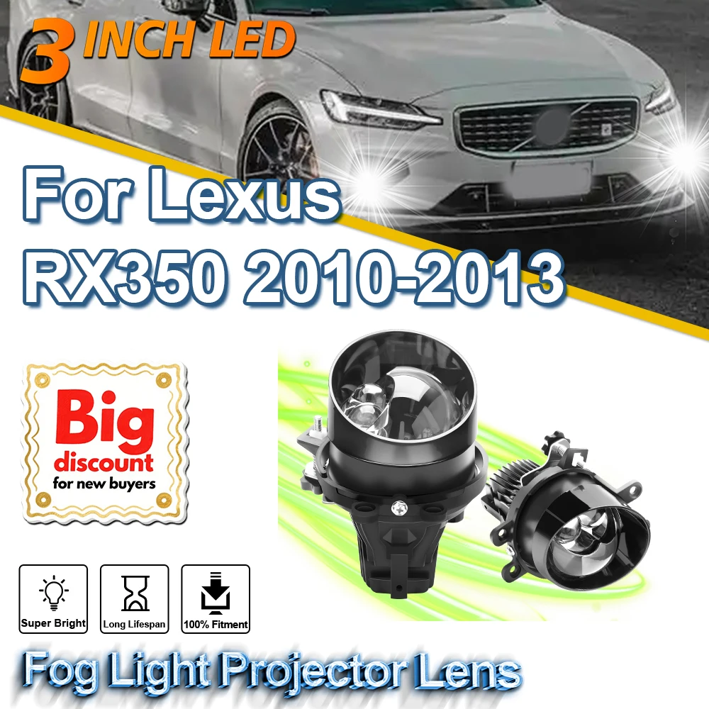 

ROADSUN 3.0 Inch 100% Fitment Auto Fog Light Projector Lens Assembly LED Fog Lamp Bulb Car Accessories For Lexus RX350 2010-2013