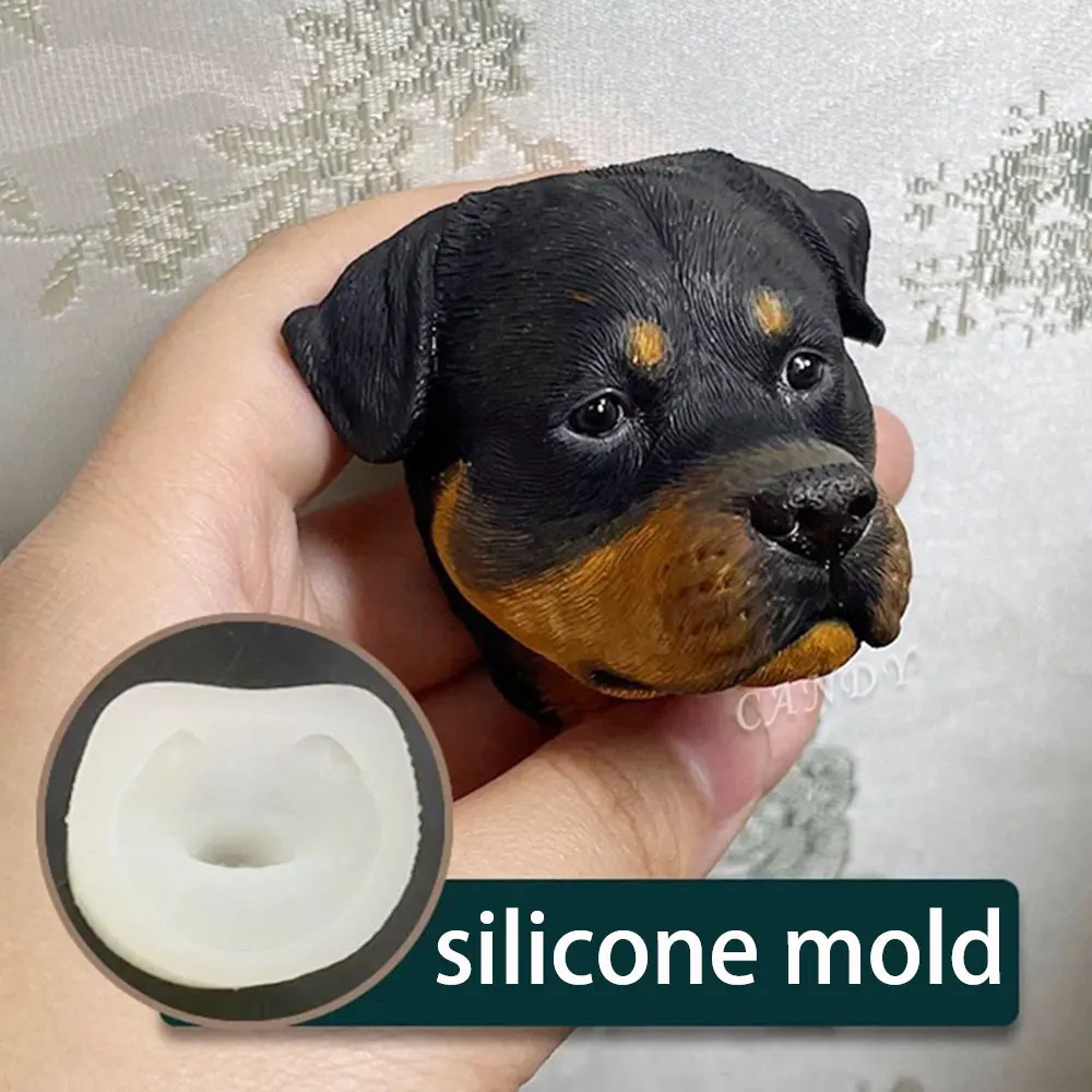 Rottweiler Avatar Silicone Mold West Highland White Terrier Bichon Frize Greyhound Animal Pet Dog Gypsum Resin Concrete DIY Mold