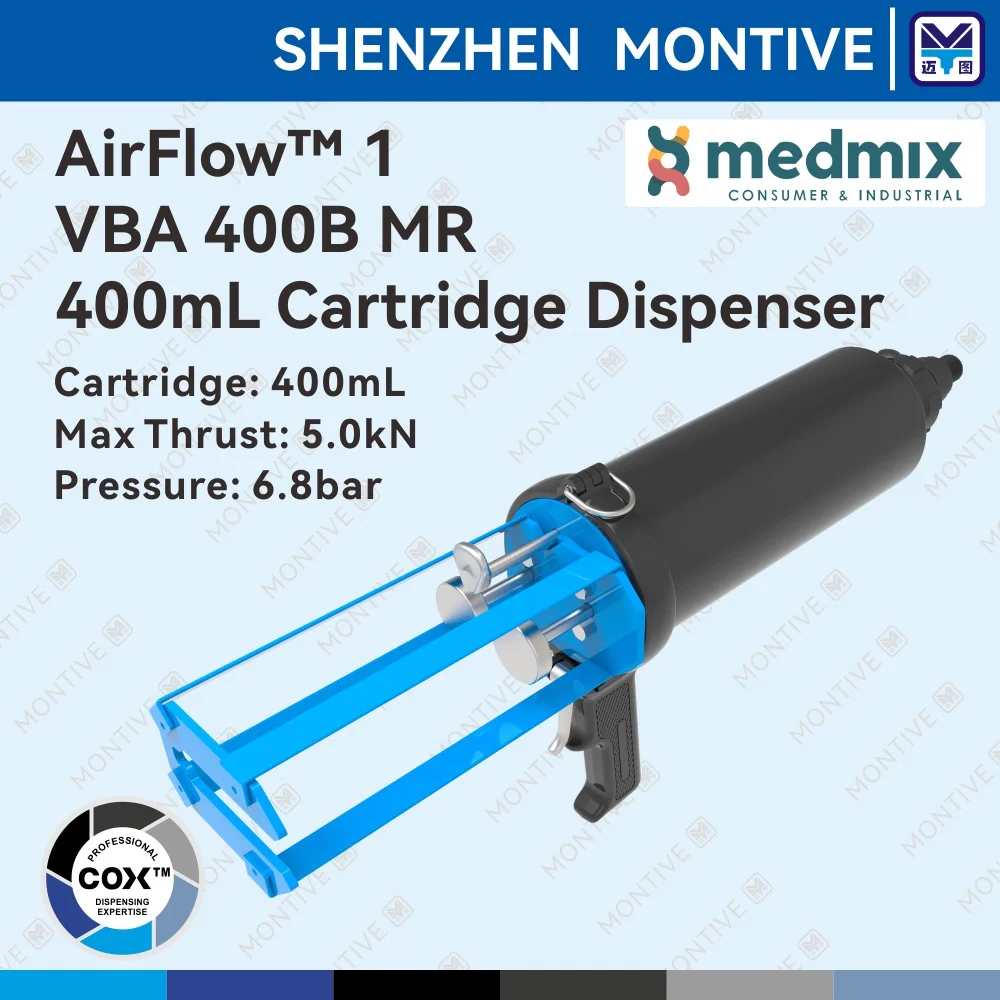 Sulzer COX  VBA 400A MR  2-Component Pneumatic 400mL ---Random color Shipped (Red / Blue)