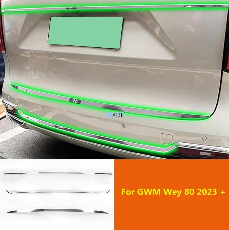 

Стайлинг автомобиля, молдинг задней крышки багажника, отделка задних ворот для Great Wall GWM Wey 80 Poating 2023 + защитные аксессуары для украшения