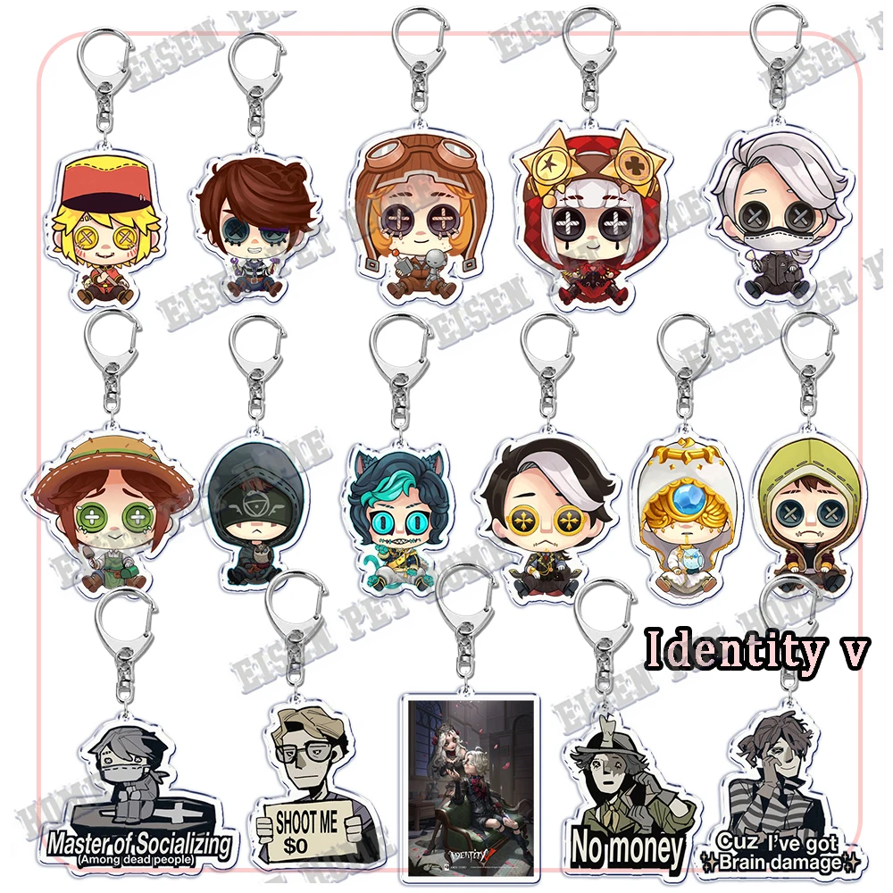 Popular Game Identity V Key Chain Key Ring for Accessories Bag Game Cartoon Anime Pendant Keyring Chains Keychains Gifts