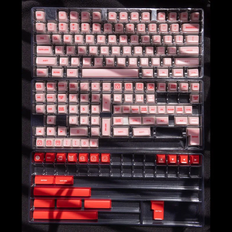 Imagem -06 - Conjunto de Teclas Mifuny Strawberry Theme Keycaps Acessórios Mecânicos do Teclado Rosa Keycaps 161 Teclas Perfil Qxa Rosa Presente