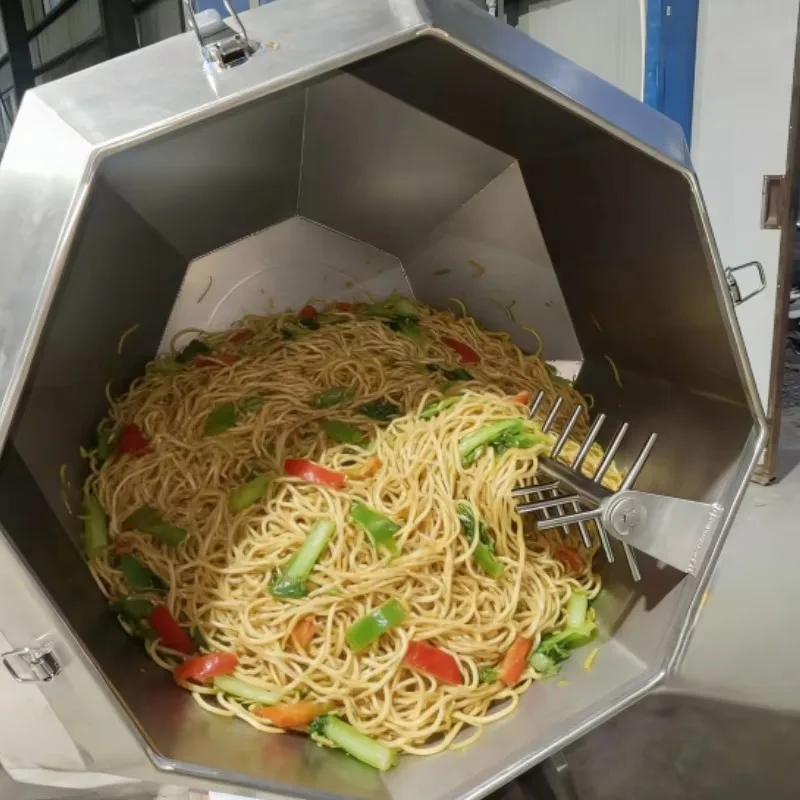 Automatic snack seasoning octagonal seasoning mixer for potato chips, popcorn, peanuts