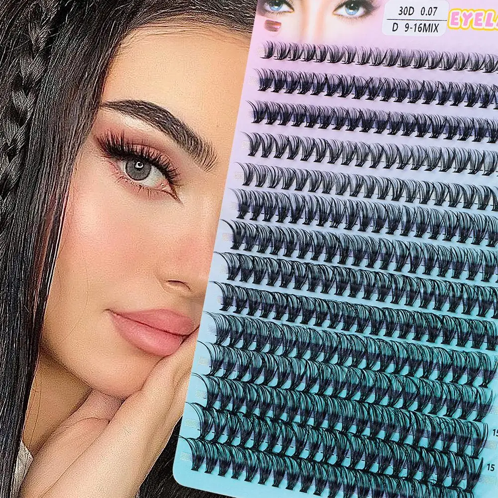 9-16mm 280pcs Lash Clusters 10D-40D D Curl Mix Individual Lashes Cluster that Look Like Eyelash Extensions DIY Lash Extension