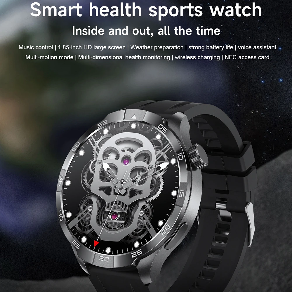 NFC Blue Tooth Call Sports GPS Motion Path Music Smart Watch Health Monitoring Waterproof Weather Wireless Charge Smartwatch