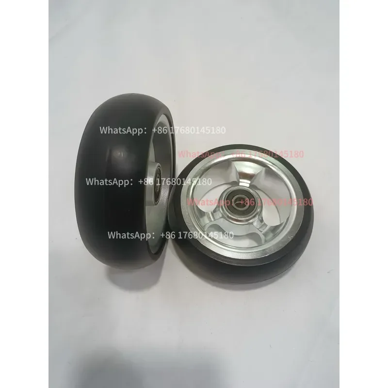 4-Inch aluminum alloy PU wheel, 5 colors to choose from; blue, red, black, silver, gold,