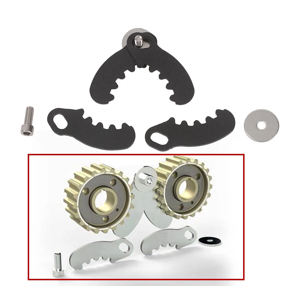 Soporte de bloqueo de árbol de levas para motocicleta, polea de motor, juego de herramientas de bloqueo de temporización para Ducati Testastretta, 4 piezas