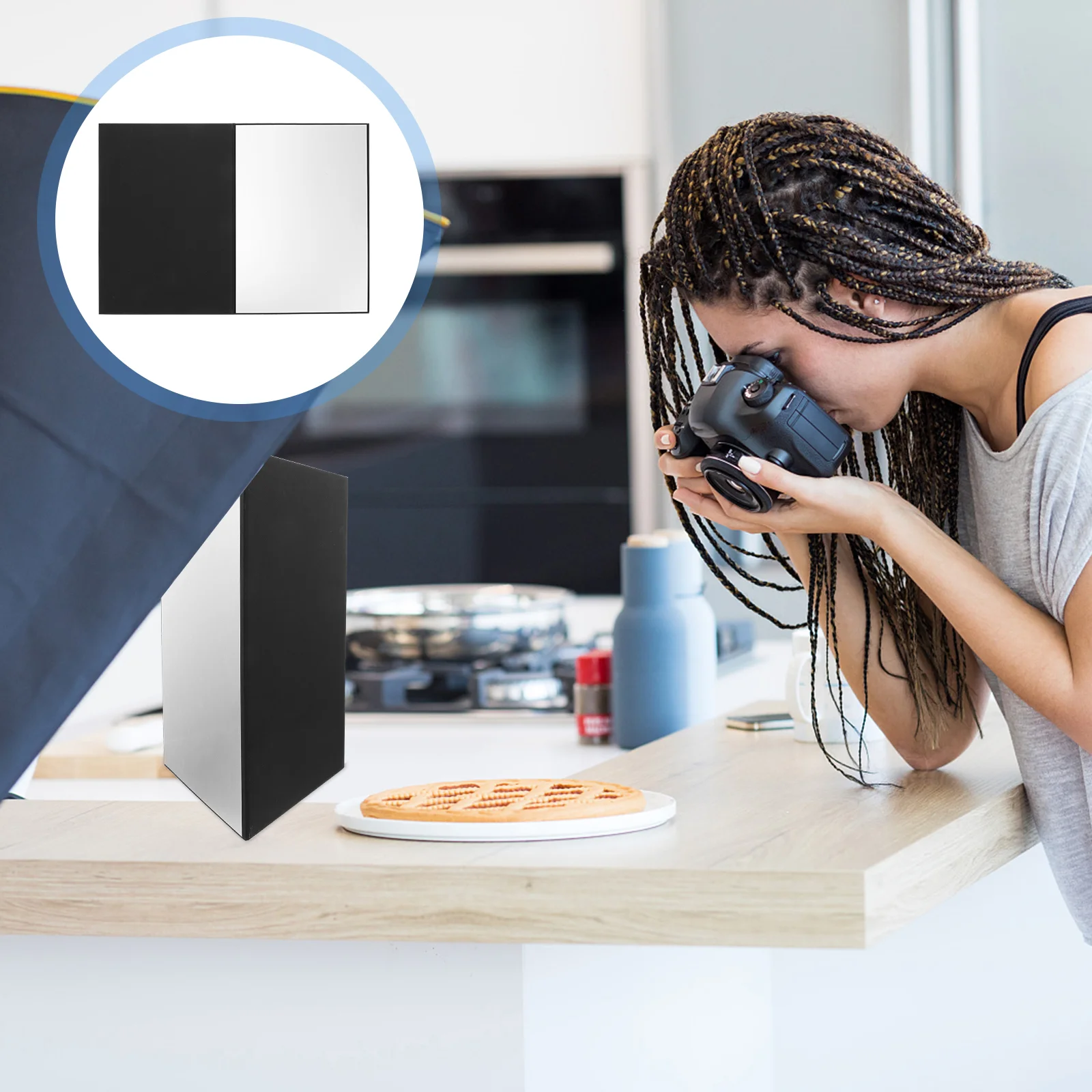 

A4 Fill Light Board Photo Reflector Photography Accessory Camera Lighting Reflective for Still Life Cardboard Paperplates