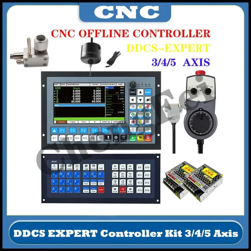 DDCS EXPERT V2 M350 3axis4axis5axis CNC Offline Controller Z-Axis 3D Probe Supports Closed-Loop Stepping/ATC Replacing DDCSV 3.1