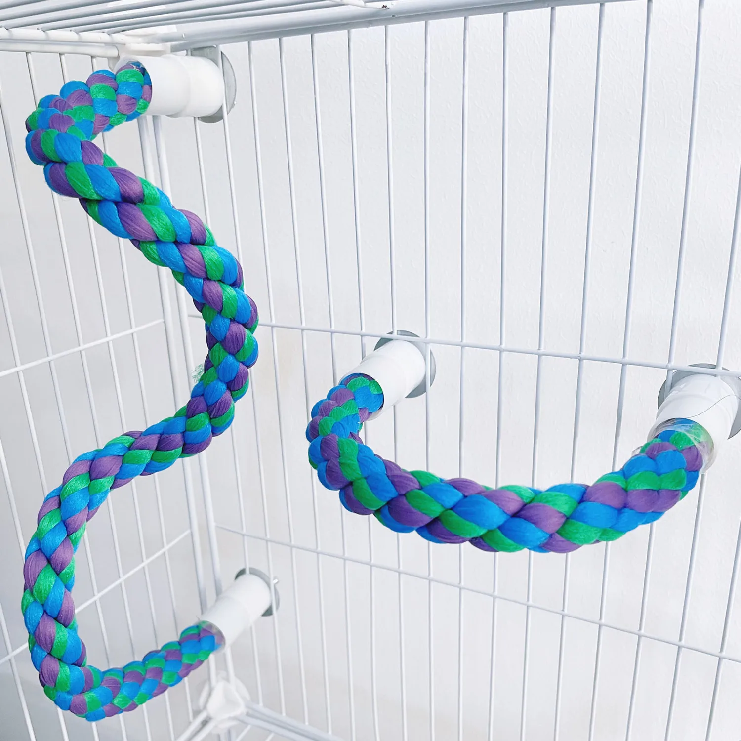 1pc Parrot Toy Climbing Rope, Changeable Shape Cage Perch Toy, Suitable For Cockatiel, Cockatoo, Parakeet And Other Birds, Decor