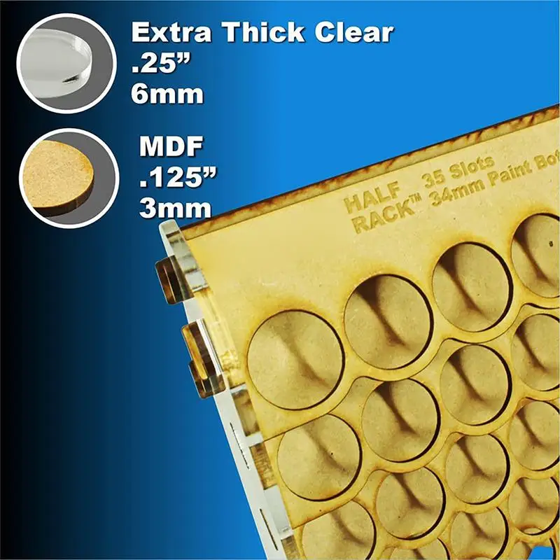 35 Slots Paint Organizer Storage Rack Miniature Model Hobby Paint Station Holder Caddy Stand 34mm Round Bottle Paints