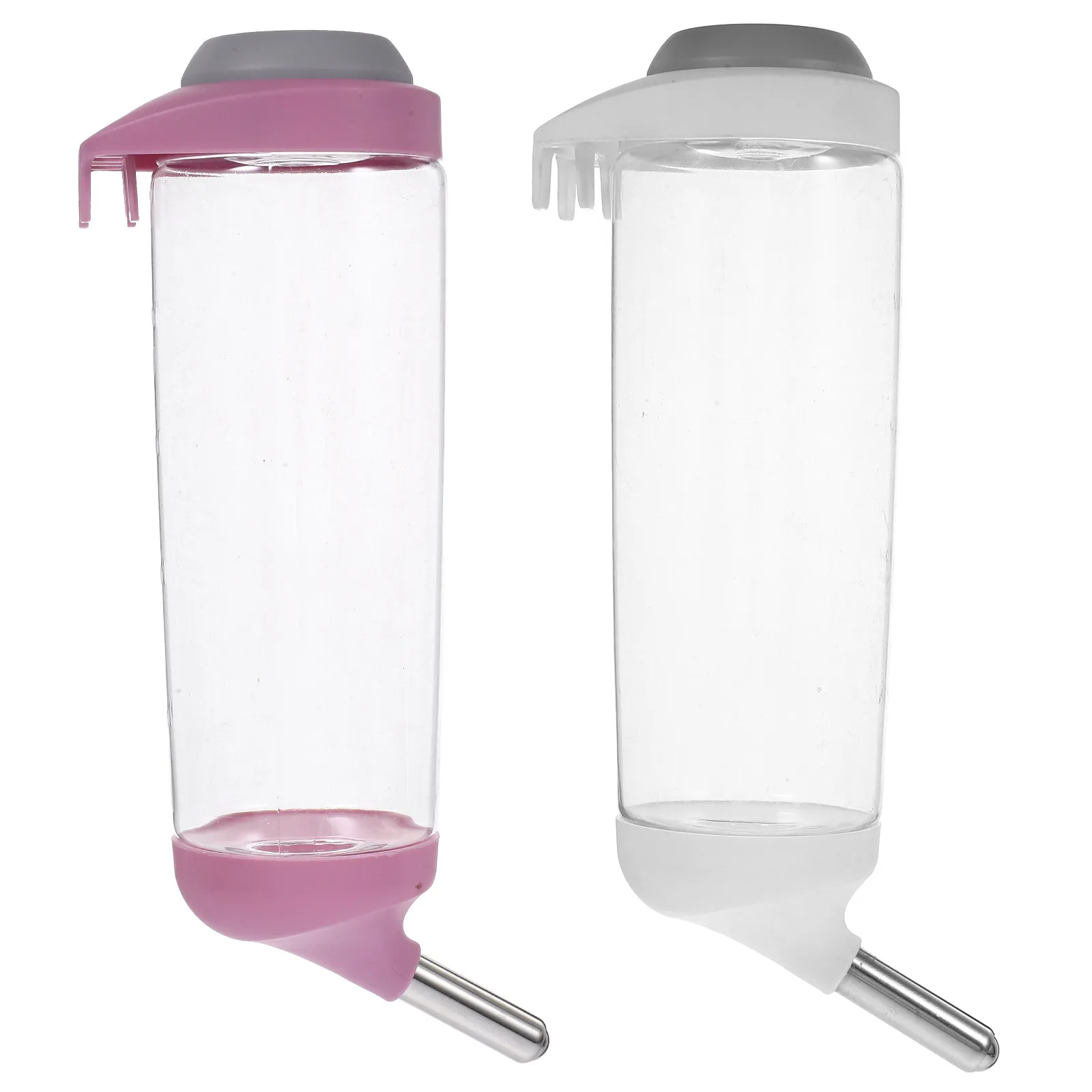 

2Pcs Dog Water Bottle Feeder with Smart System Portable Hanging Dispenser for Cat Rabbit Cage Temporary Water