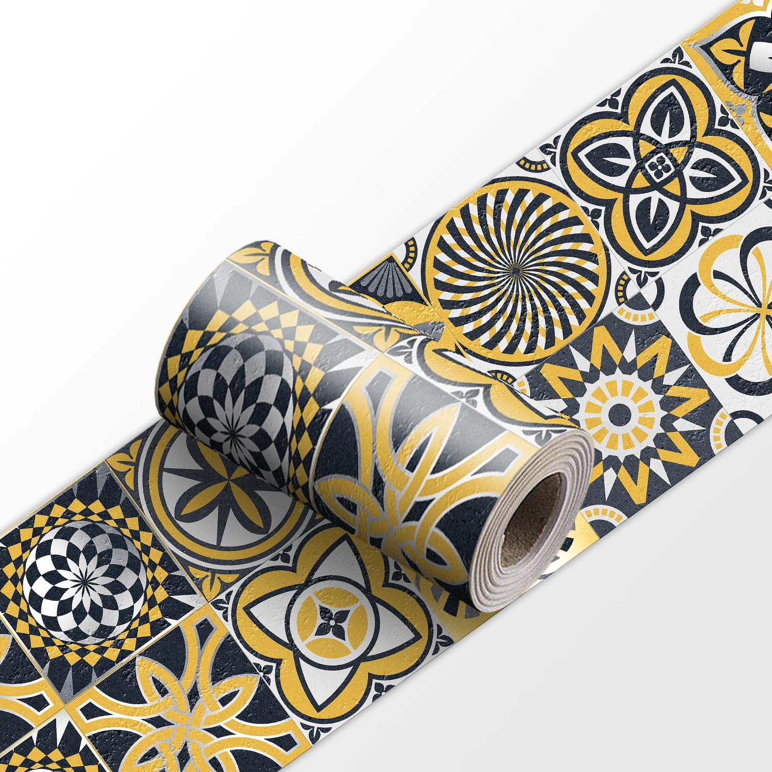 28 Stile Mandala-Design Taillenlinien-Dekorstreifen Wasserdichter Badezimmer-Sockel Selbstklebender Küchen-Fliesenaufkleber – Detail 40