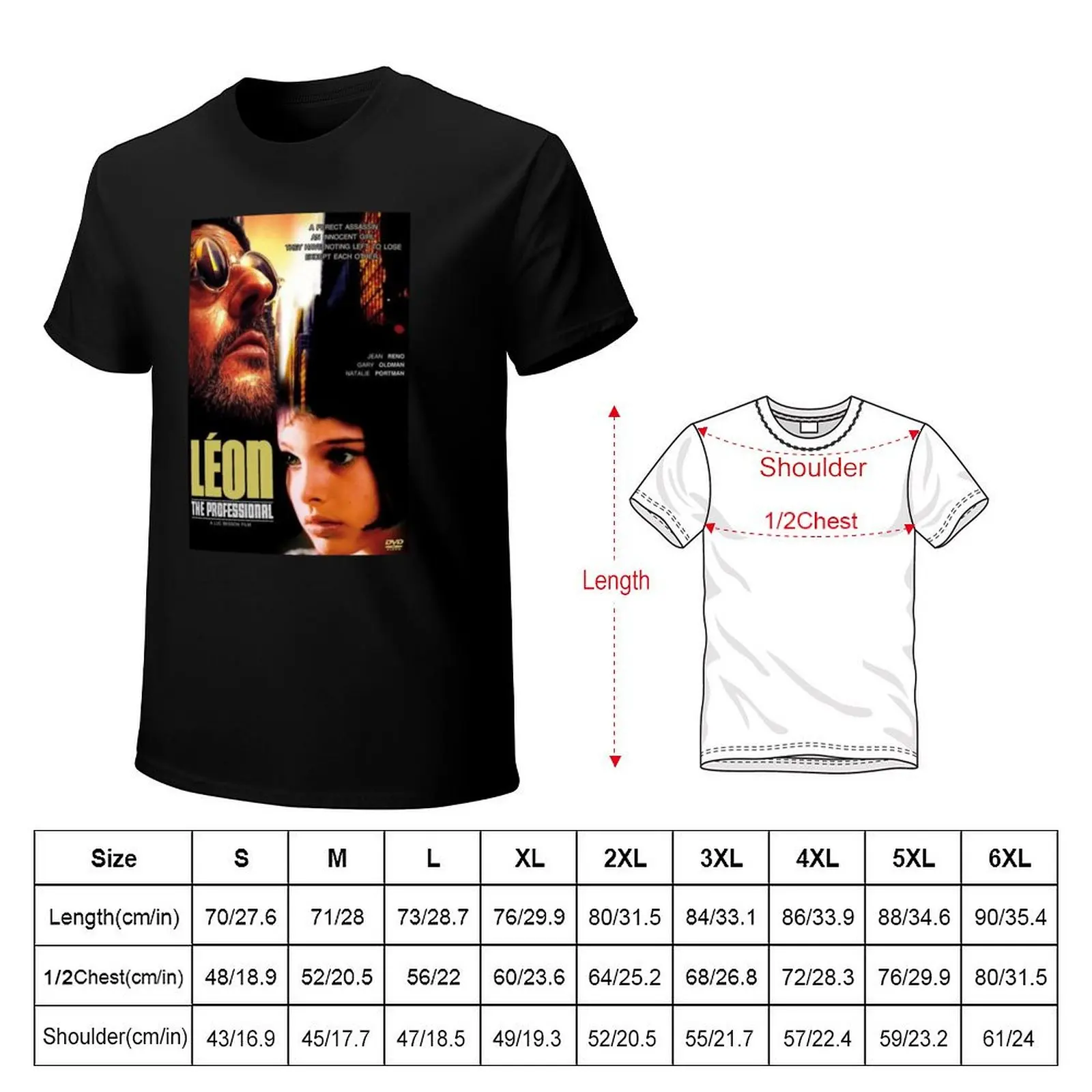 Léon the Professional - Yellow Black Artwork T-Shirt Lightweight Casual Summer T-Shirt