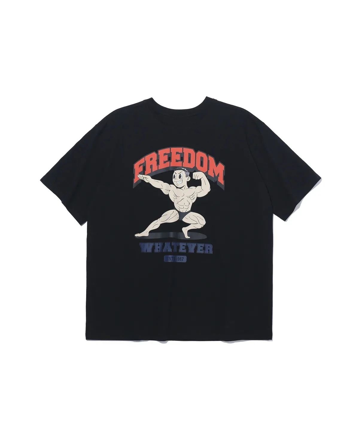 FREEDOM Signature Biceps Man T-Shirt mit Aufdruck, GYM Grafik, Baumwoll-T-Shirt, hochwertiger, luxuriöser Unisex-Stil, sowohl für Männer als auch für Frauen. – Detail 4