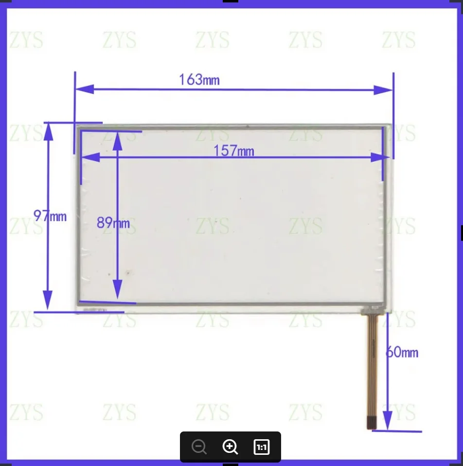 

ZhiYuSun HR49002S02 7inch 4 line For CarDVD touch screen panel HR4 9002S02 this is compatible for AT080TN64 display