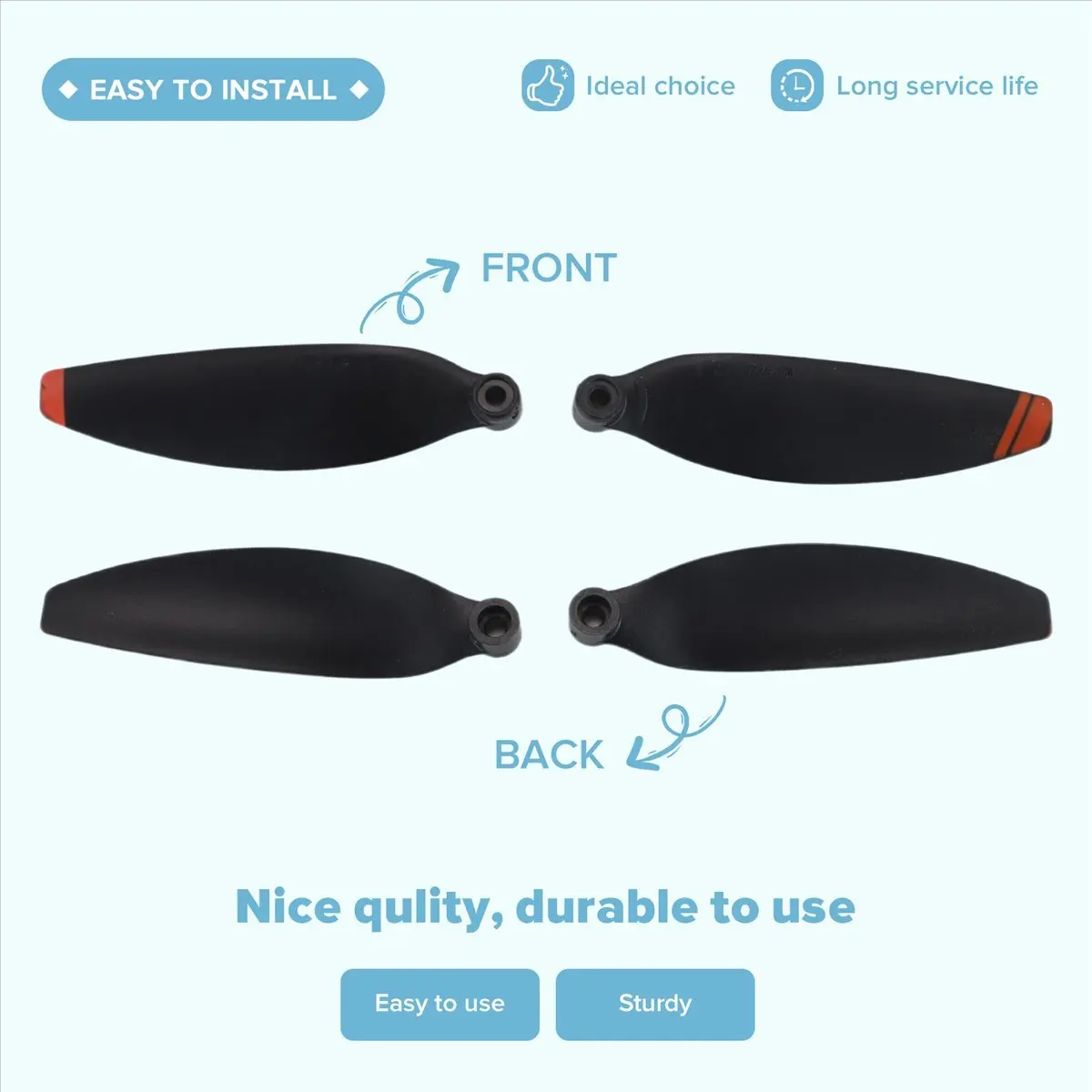 A40I 8Pcs 4726 Propeller for 2 Drone Light Weight Props Blade Replacement Wing Spare Parts for 2 G