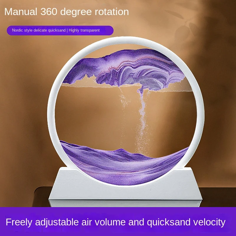 

Creative 3D three-dimensional quicksand painting glass hourglass home decoration gift living room craft office desktop ornaments