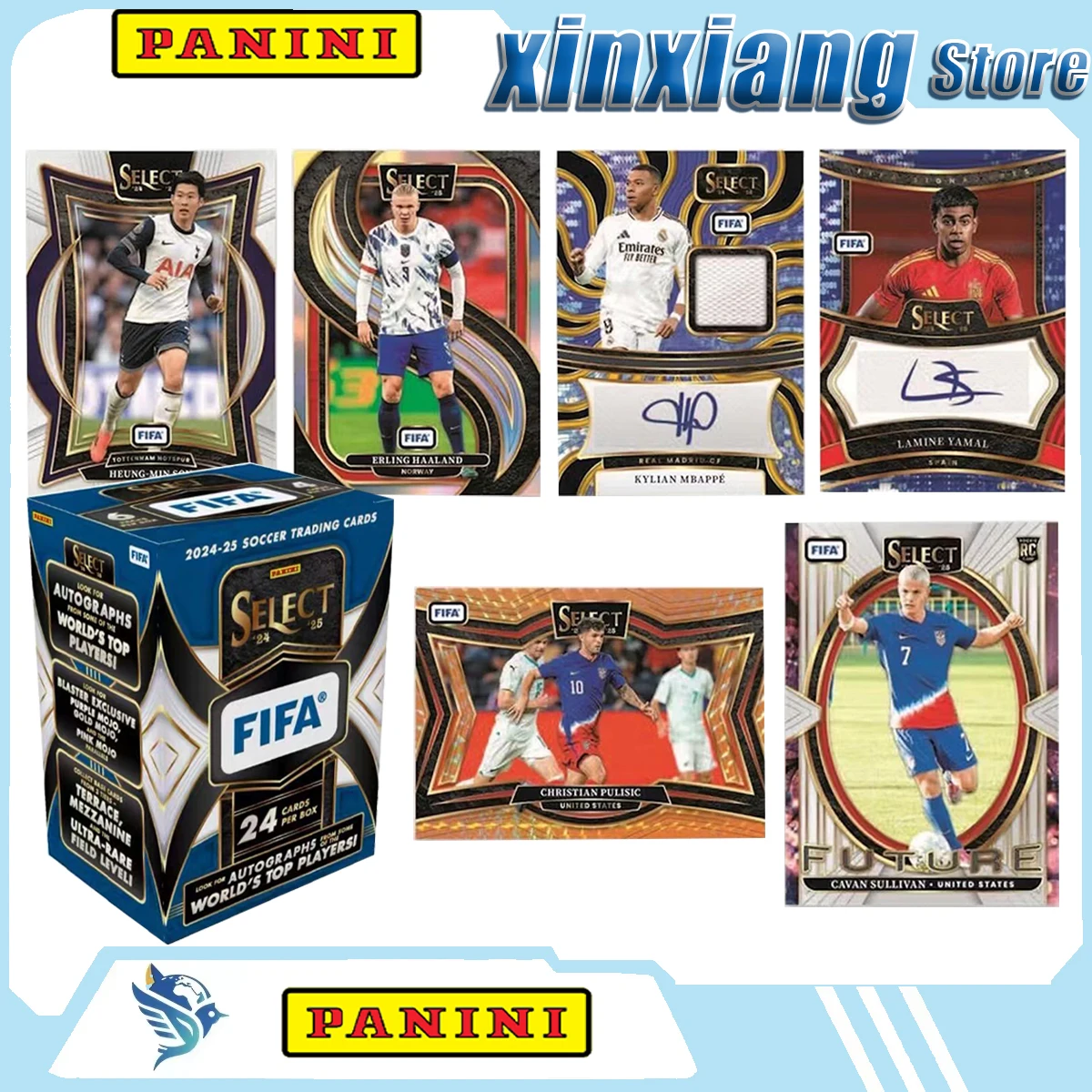 genuine-2024-25-panini-select-flfa-soccer-blaster-box-autograph-cards-official-trading-cards-for-collection-surprise-fan-gift