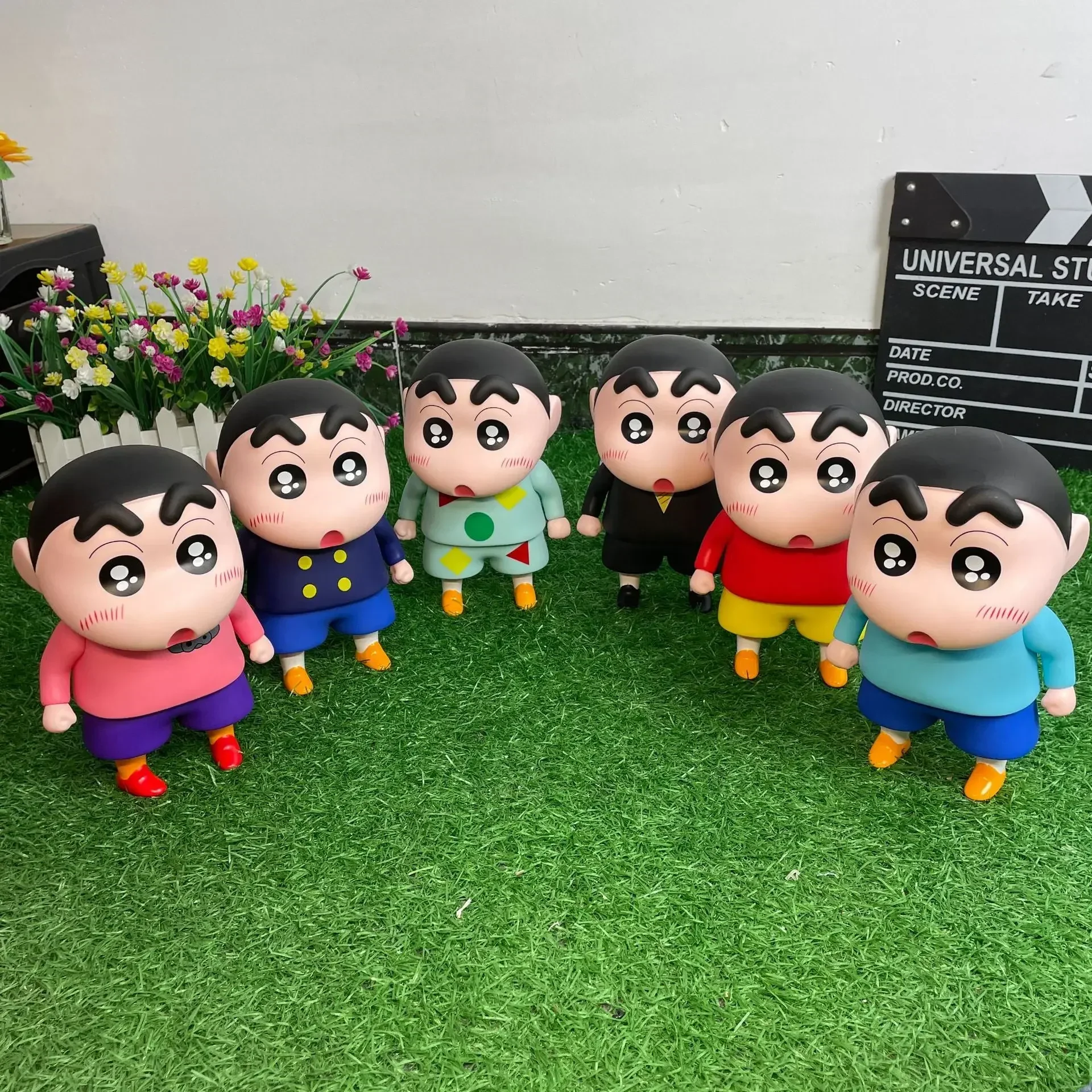 23cm Crayon Shin-chan Nohara Shinnosuke Anime Figures Color Box In Stock Trendy Ornaments Doll Vinyl Model Collectible Toys Gift