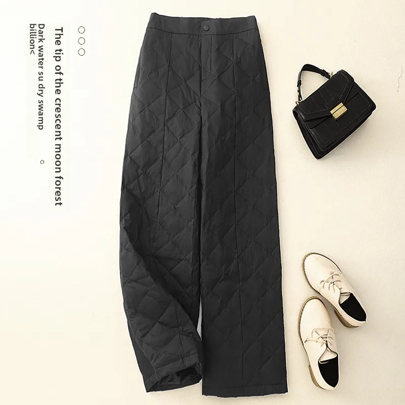 Calças de Aodão ssas de Cintura Alta para Mulheres, Jeans Casuais de Inverno com Efeito de Alongamento Visual, Moda Externa