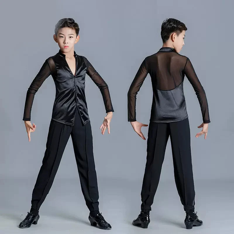 Children's Latin dance costume Boys tango training costume children's competition requires standard dance costumes