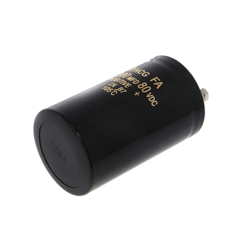 Fresh Bolt Type Capacitor 2200UF/80V High Capacity Electrolytic Construction 50X80mm Size