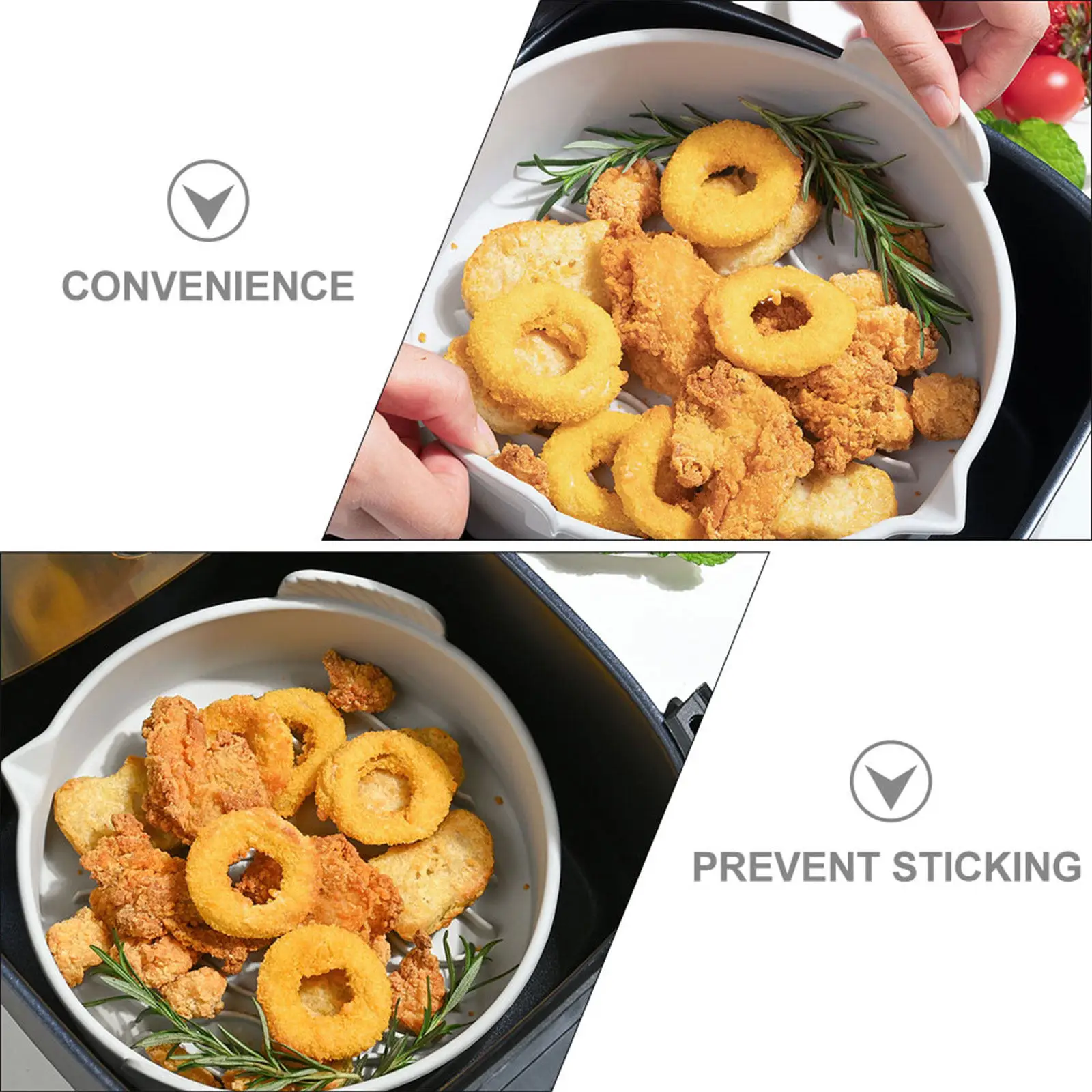 Household Silicone Air Fryer Baking Liner Nonstick Round Tray Kitchen Reusable Cooking Pad Air Fryer Accessories for Baking Food
