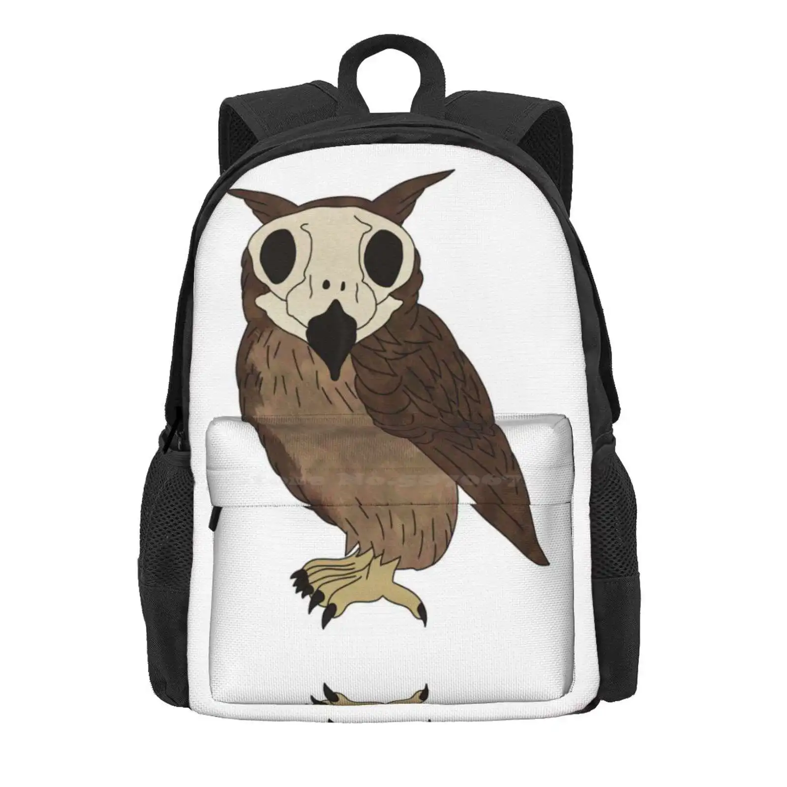 Owl Skull Hot Sale Schoolbag Backpack Fashion Bags Skull Animal Spooky Bird Owl Bear Man Halloween Creepy Skeleton