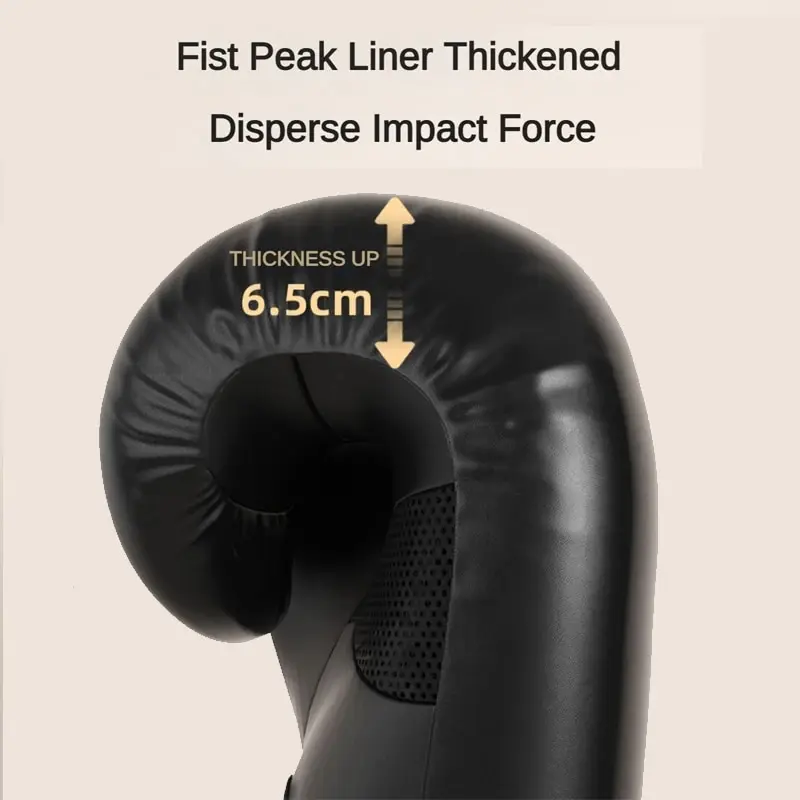 Kick Boxing Gloves for Men Women PU Karate Muay Thai Guantes De Boxeo Free Fight MMA Sanda Training Adults Kids Equipment Black