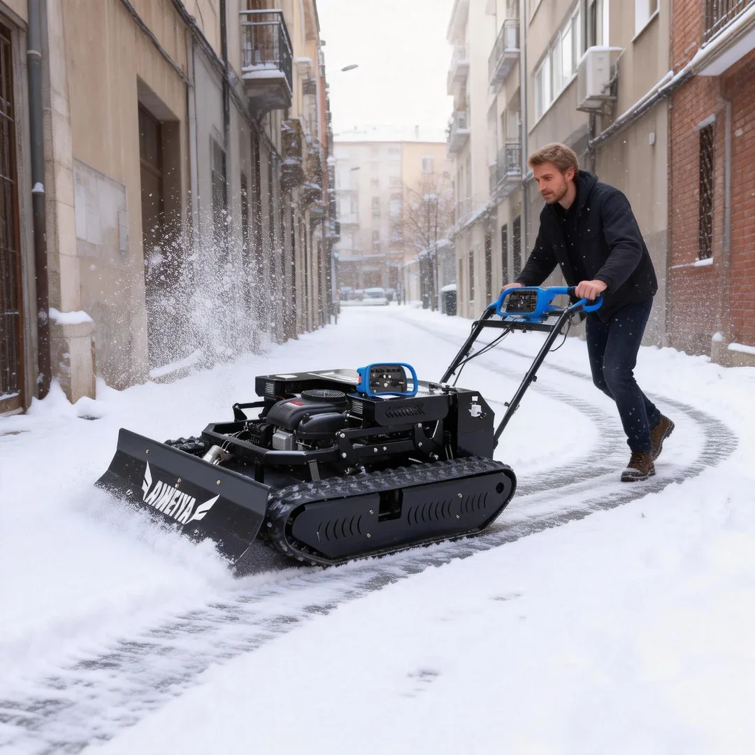 

Customized Factory Direct Sales Remote Control Lawn Mower LONCIN 452CC Engine Adjustable Cutting Width Free Snow Shovel