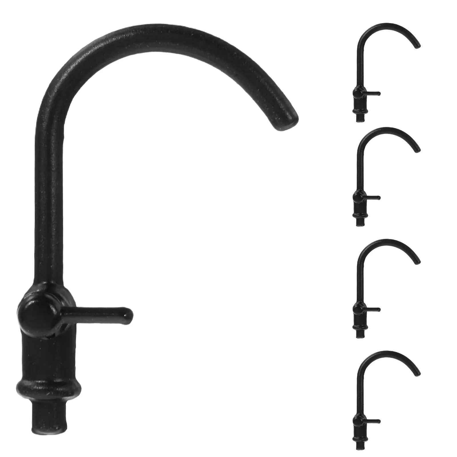 

Набор из 5 миниатюрных смесителей из сплава, масштаб 1:12, реалистичные краны для кукольного домика, кухни, ванной комнаты, аксессуары для рукоделия и декора