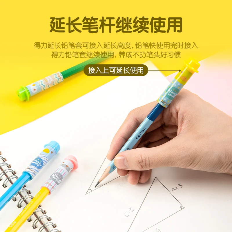 Pencil Cap Colored Cartoon AnimalsSafe Plastic Topper Pen Extender Students School Home Study Protect Head More Clean