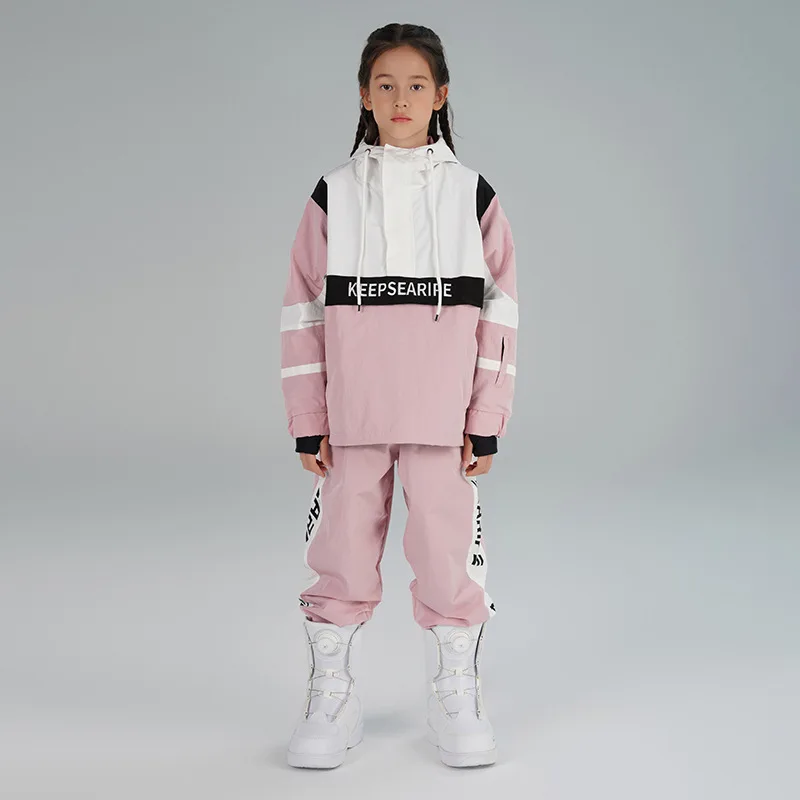 

SEARIPE 2025 Youth Ski Suit Set-Boys Girls Waterproof Windproof Thermal Insulated Snow Pants & Jacket with Adjustable Snow Skirt