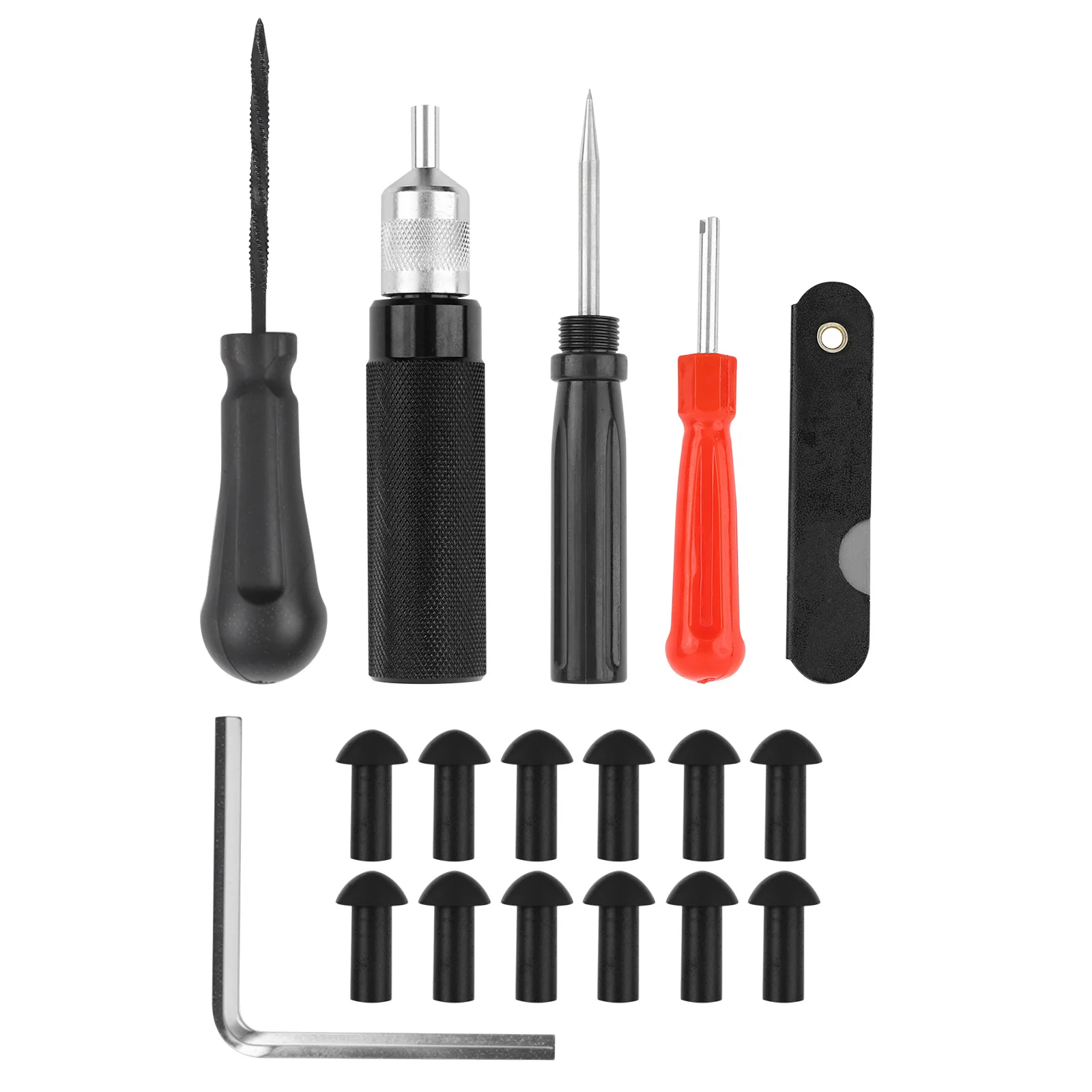 

Tire Wheel Repair Kit Set (7 Kinds of Tools Included) Suitable For most passenger cars motorcycles Car Accessories