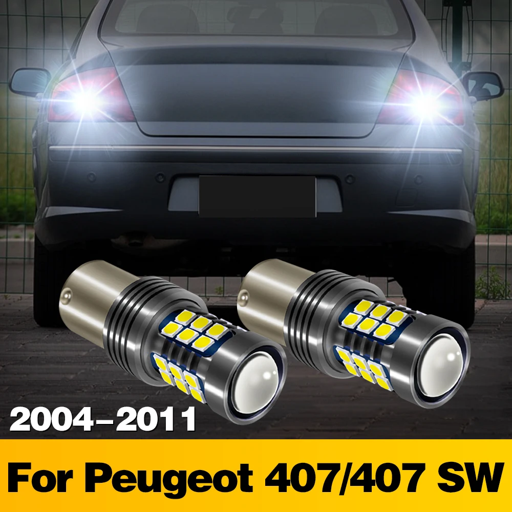 

2 Pcs 1156 Signal-Lamp LED Bulb Car Reverse Light Tail Lamp For Peugeot 407/407 SW 2004 2005-2009 2010 2011 Accessories