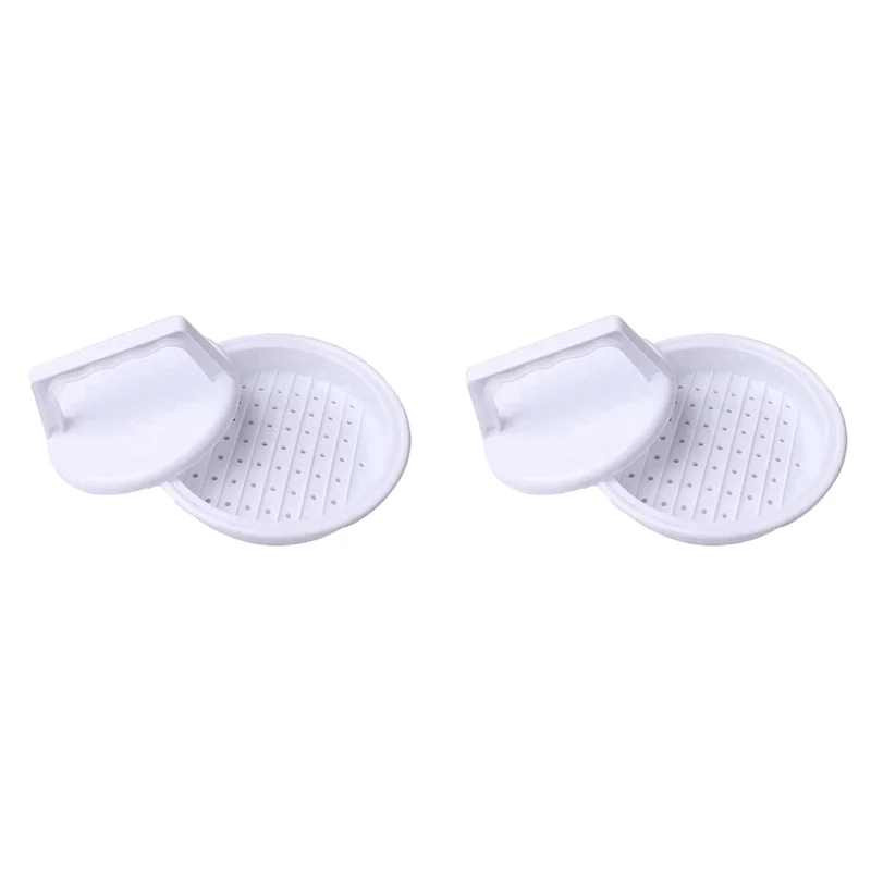2X Cucina Hamburger Carne Manzo Maker Grill Burger Patty Stampo Pressa Stampo Strumenti Forma Amburgo Pressa manuale Stampo Cucina-[Qahk]
