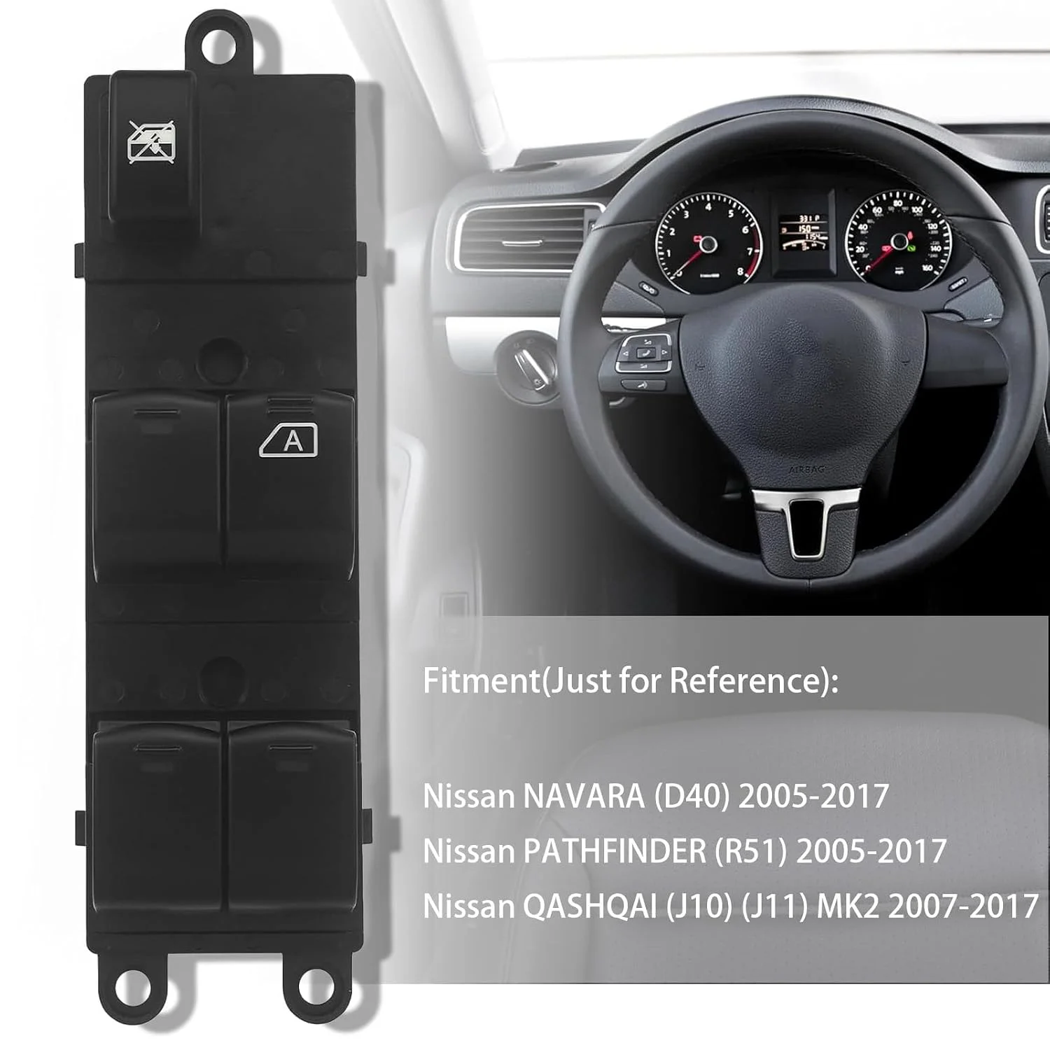 Car Window Master Switch 25401EB30B Power Window Switch Front Right Electric for N-issan Navara D40 Qashqai J10 J11 Pathfinder 2