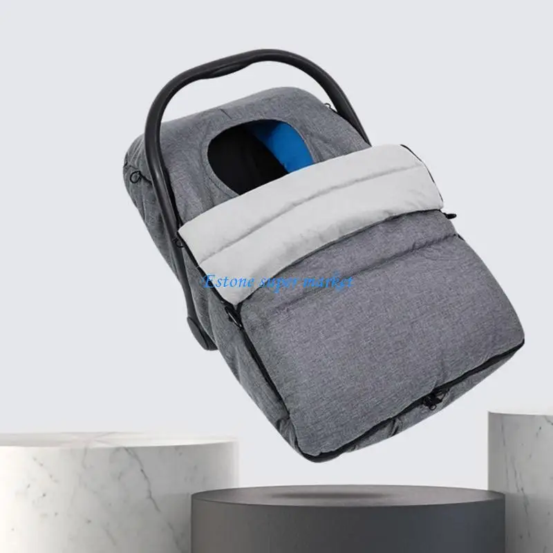 090B Infant Car Seats Cover With Soft Plush Fleece Wind Protections Case for Baby