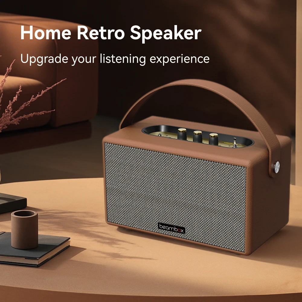 Hot Selling  Product High Soundcore Plus I Dual 3.5inch Wood Speaker Cover Leather Retro 4 Loudspeaker Enclosure Speakers