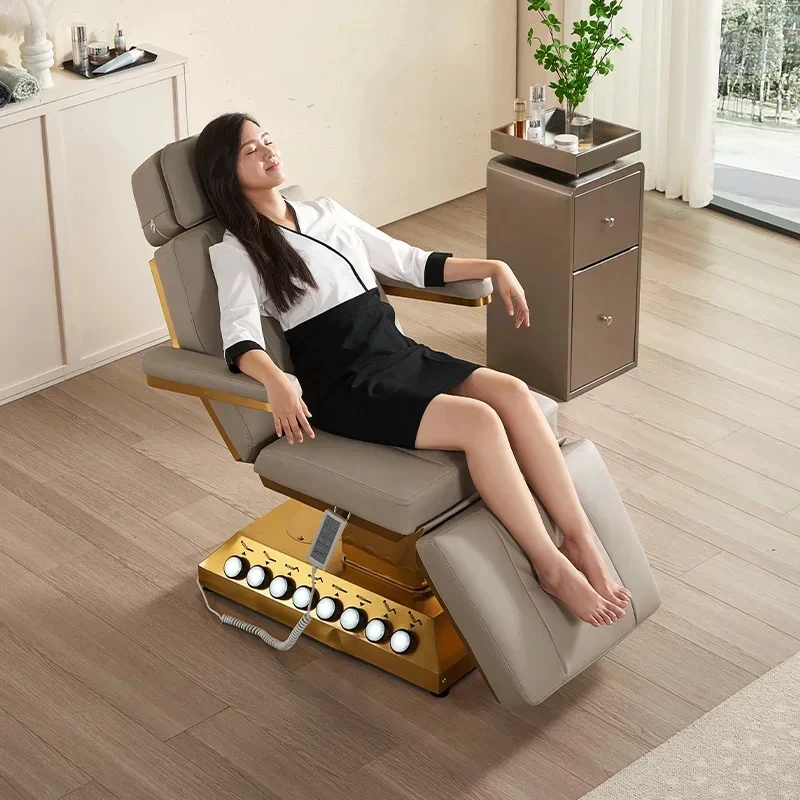 2025 newest Modern eyelash Facial Treatment salon electric massage beauty bed With motors - Image 3