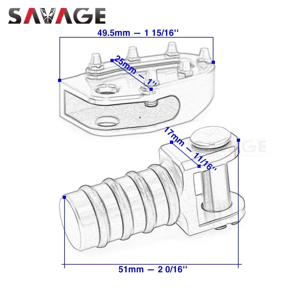 Brake Pedal & Shifting Lever Toe Peg Step Plate For SUZUKI DRZ 400SM DRZ400 S E 2000-2024 Motorcycle Accessories Adjustable Sets